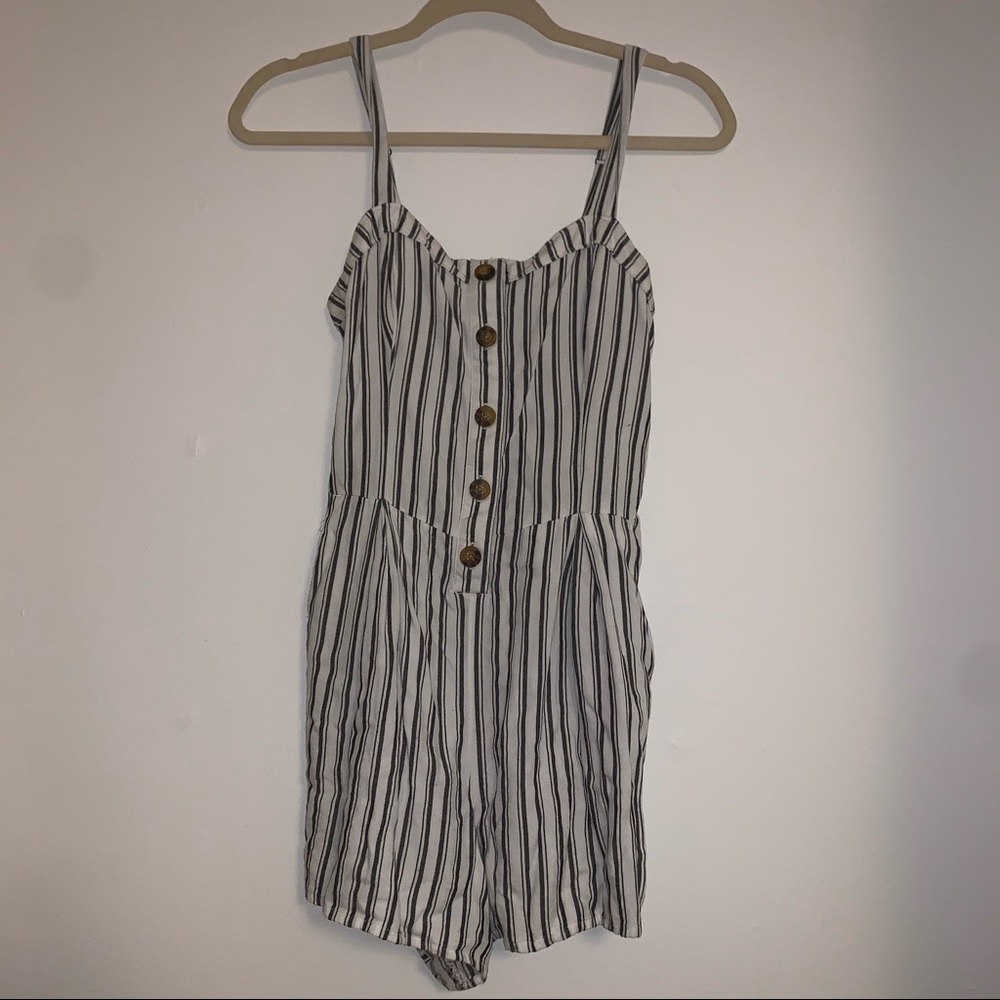 hollister striped romper
